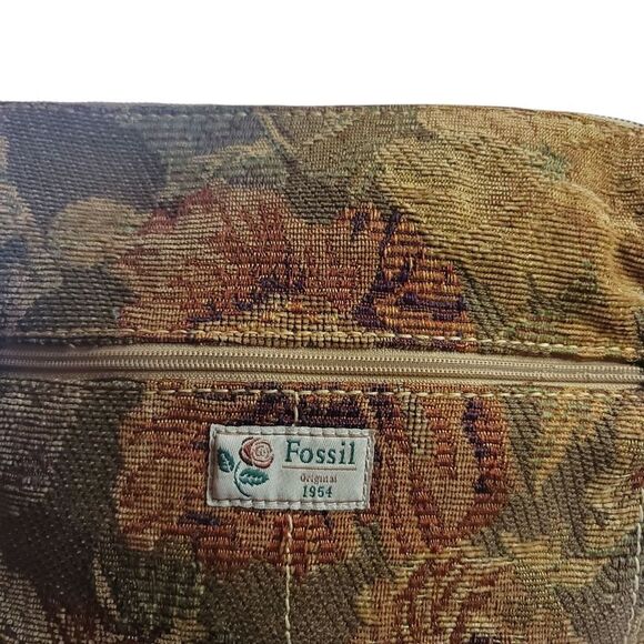 Fossil Brown and Tan Messenger Bag with Adjustable Strap - Picture 7 of 15